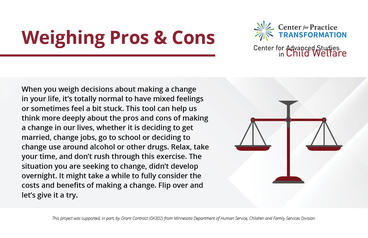 Weighing Pros and Cons sample card