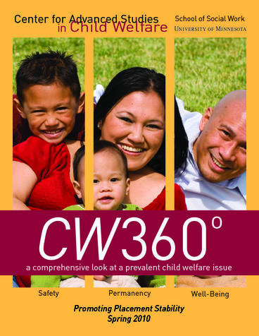 CW360 Spring 2010 edition cover featuring Promoting Placement Stability