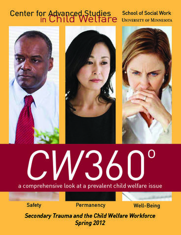 CW360 Spring 2012 edition cover featuring Secondary Trauma and the Child Welfare Workforce