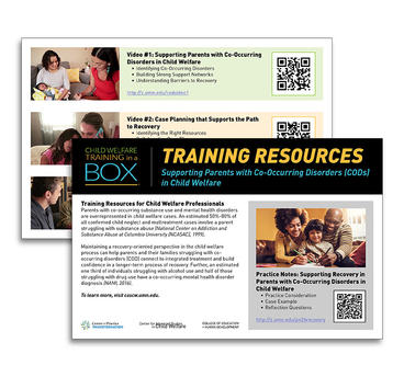 Training in a Box Training Resource Cards for Co-Occurring Disorders