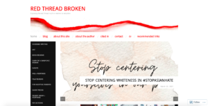 screenshot of Red Thread Broken website