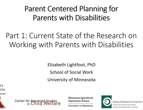 Parent Centered Planning for Parents with Disabilities (1.0 hrs)