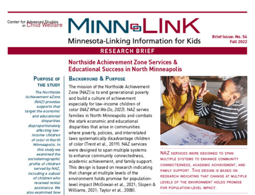 Northside Achievement Zone Services &  Educational Success in North Minneapolis (ML #54)