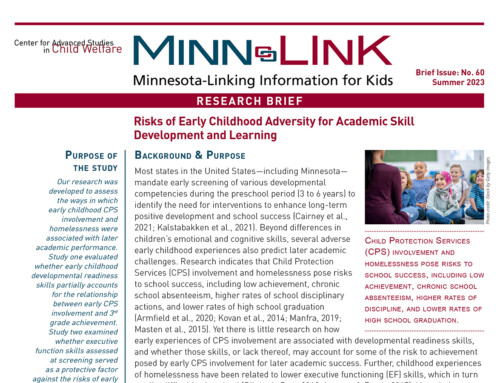 Risks of Early Childhood Adversity for Academic Skill Development and Learning (ML #60)