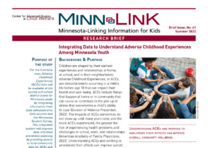 Integrating Data to Understand Adverse Childhood Experiences Among Minnesota Youth - Minn-Link Number 61