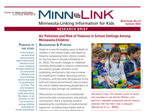 Air Pollution and Risk of Violence in School Setting Among Minnesota Children (ML #63)