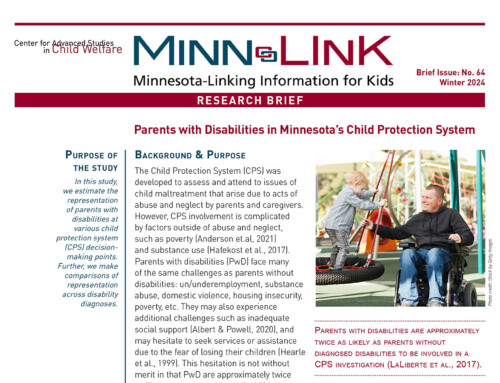 Parents with Disabilities in Minnesota’s Child Protection System (ML #64)